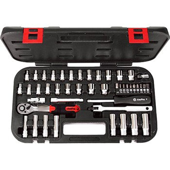 AmPro Socket set 1/4inDr 45pc Combo