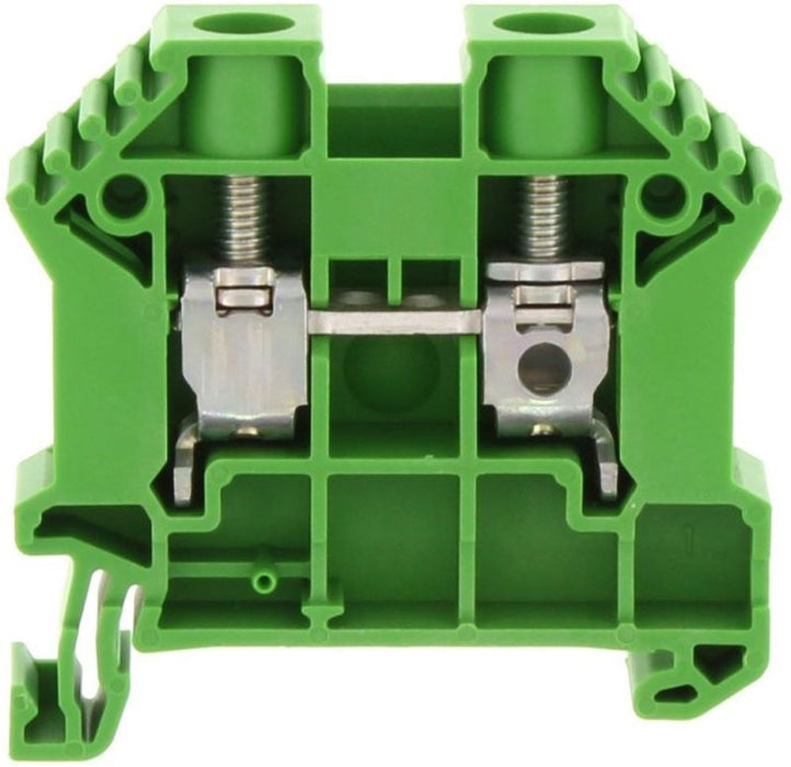 Conta-Clip Single Level 10mm Terminal Block - Green
