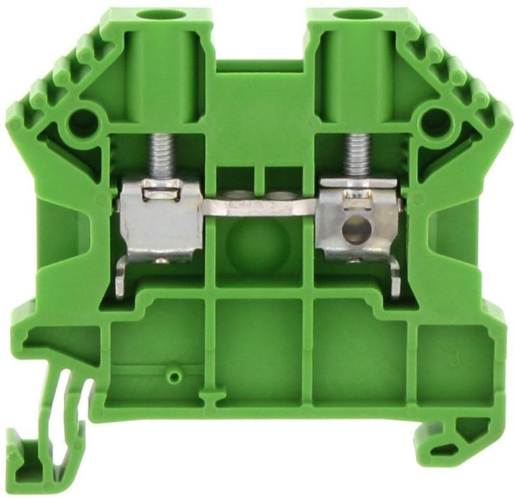 Conta-Clip Single Level 4mm Terminal Block (Green)