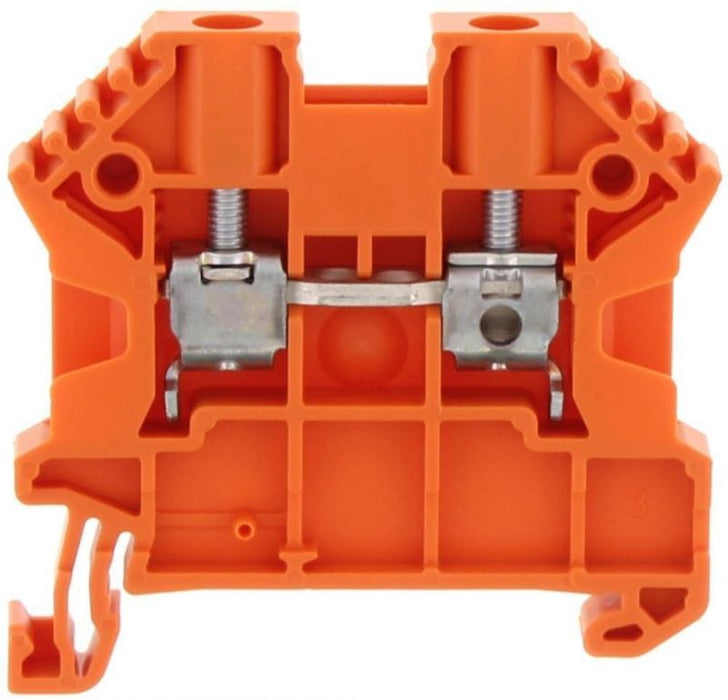 Conta-Clip Single Level 4mm Terminal Block (Orange)