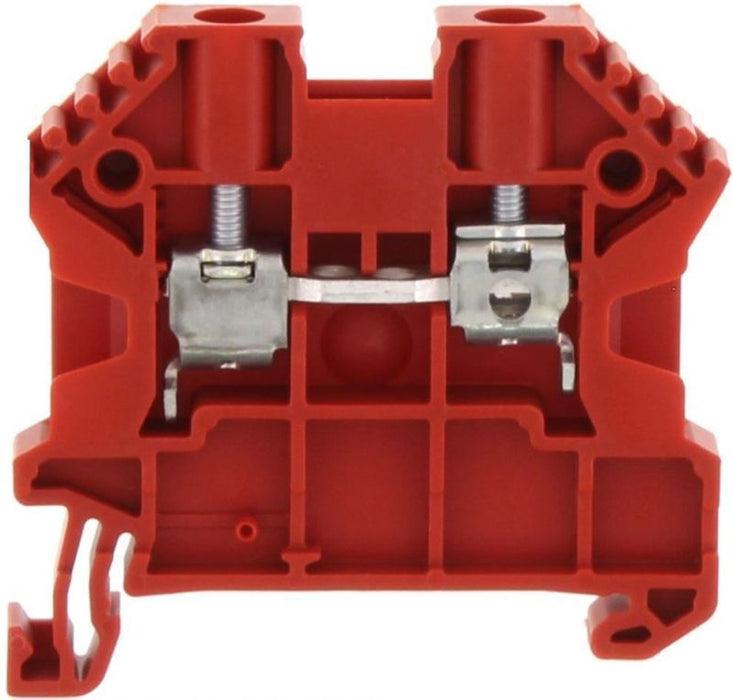 Conta-Clip Single Level 4mm Terminal Block (Red)