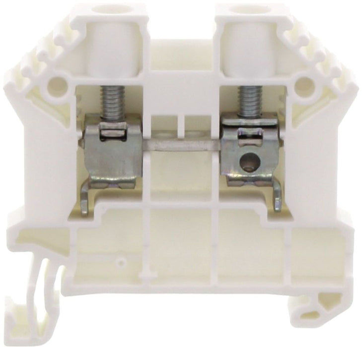Conta-Clip Single Level 6mm Terminal Block - White