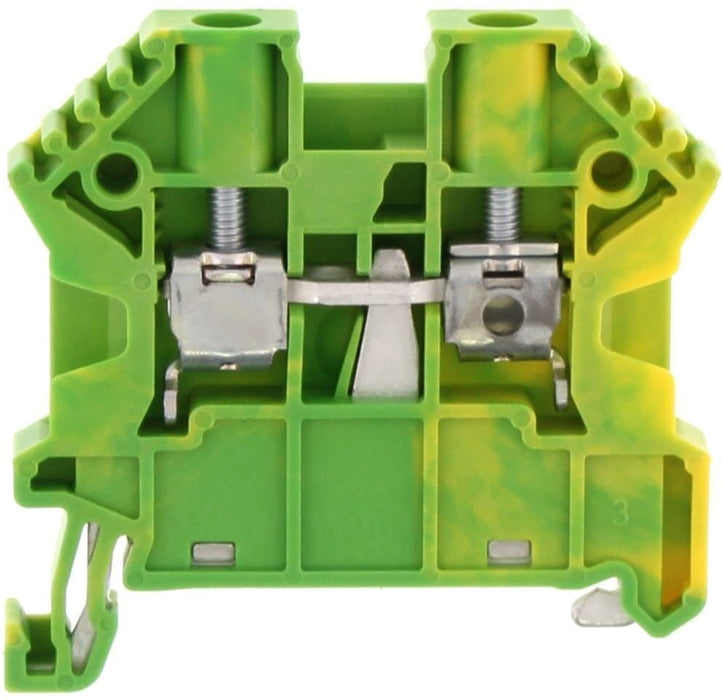 Conta-Clip Earth 4mm Terminal Block - TS35 DIN Rail only