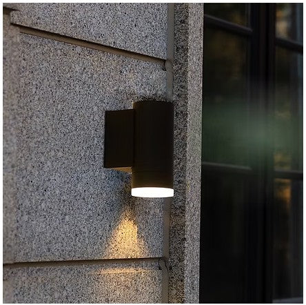 Zephyr Round Wall Down Light Grey Plastic LED