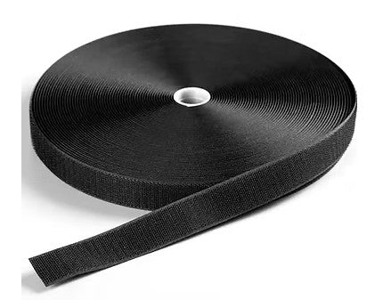 Zephyr Hook Loop Tape 25mm x 25 metre Black