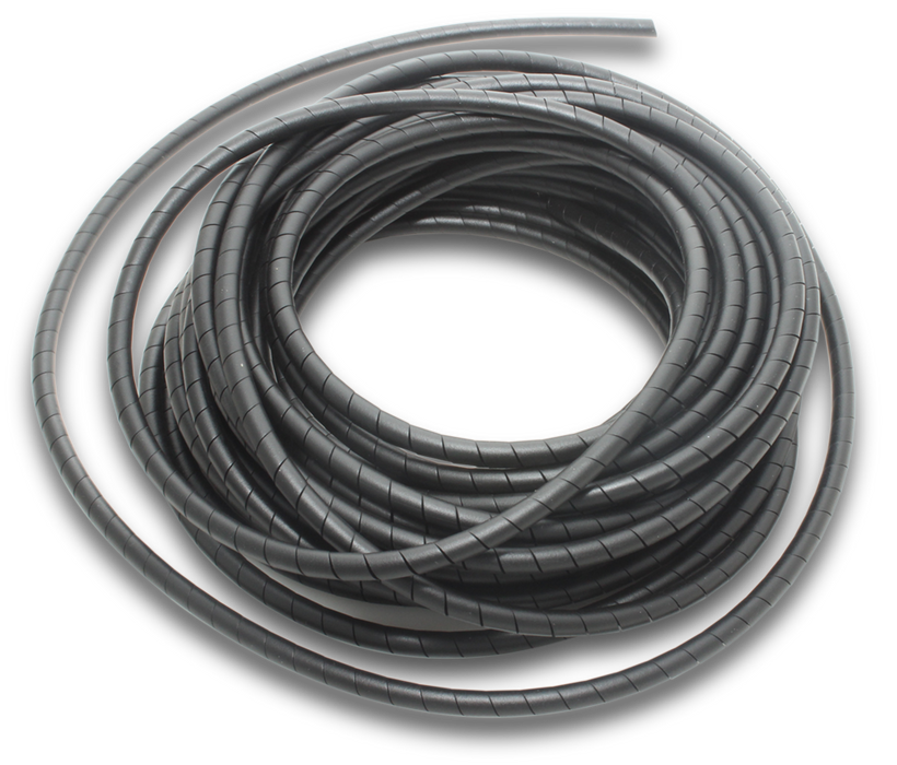 Elecsupp Spiral tie 6mm 10mt coil Bla