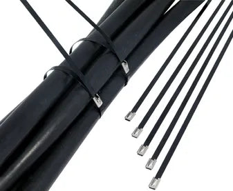 Cabac Cable Tie Epoxy Coated Stainless Premium 200 x 4.6mm 100pc