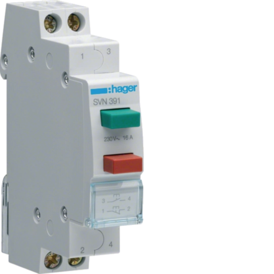 Hager Impulse 1NO + 1NC Double Pushbutton