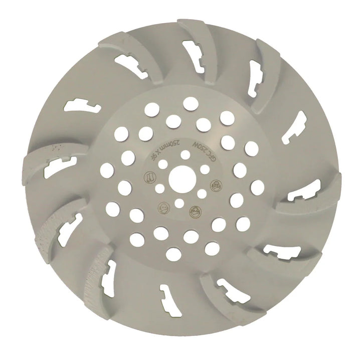 Tusk F segments Cup Grinding Wheel - 250mm x 9F 30/40 White