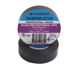 CABAC T030050BK TAPE20BK Tape pvc 20mt Black