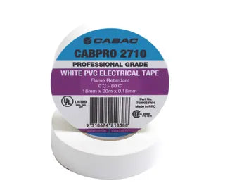 CABAC T030054WH TAPE20W Tape pvc 20mt White