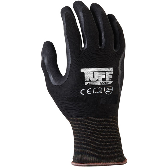 Trucut Tuff Trade Black Grip Glove - Size 8 Medium