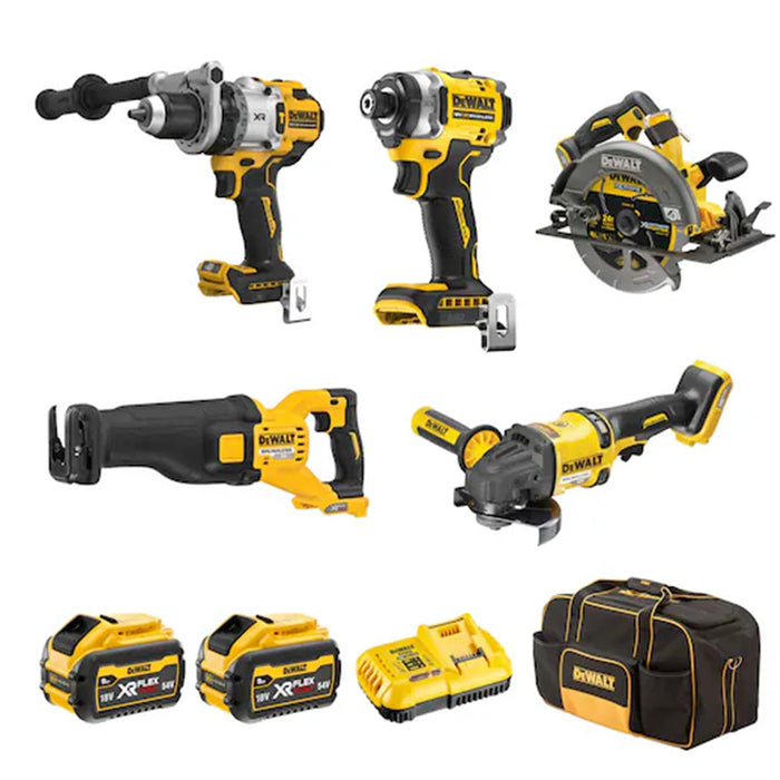 DEWALT 18V/54V XR Mixed Voltage 5 Piece Kit - 6.0Ah