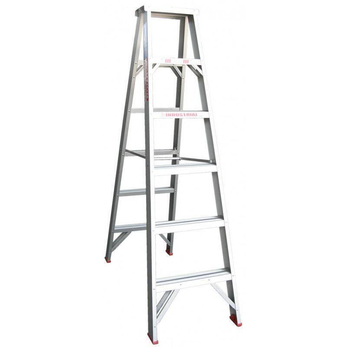 Indalex 2.1M Industrial Alum 135KG Tradesman D/Sided Step Ladder