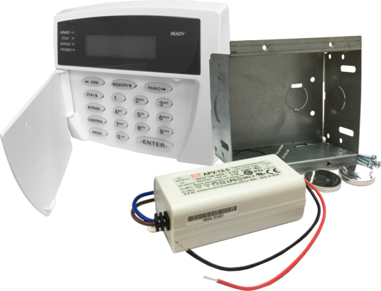 Arrowhead 2-Way Wireless Keypad with in-wall 230V Mains PSU and 2 x CR