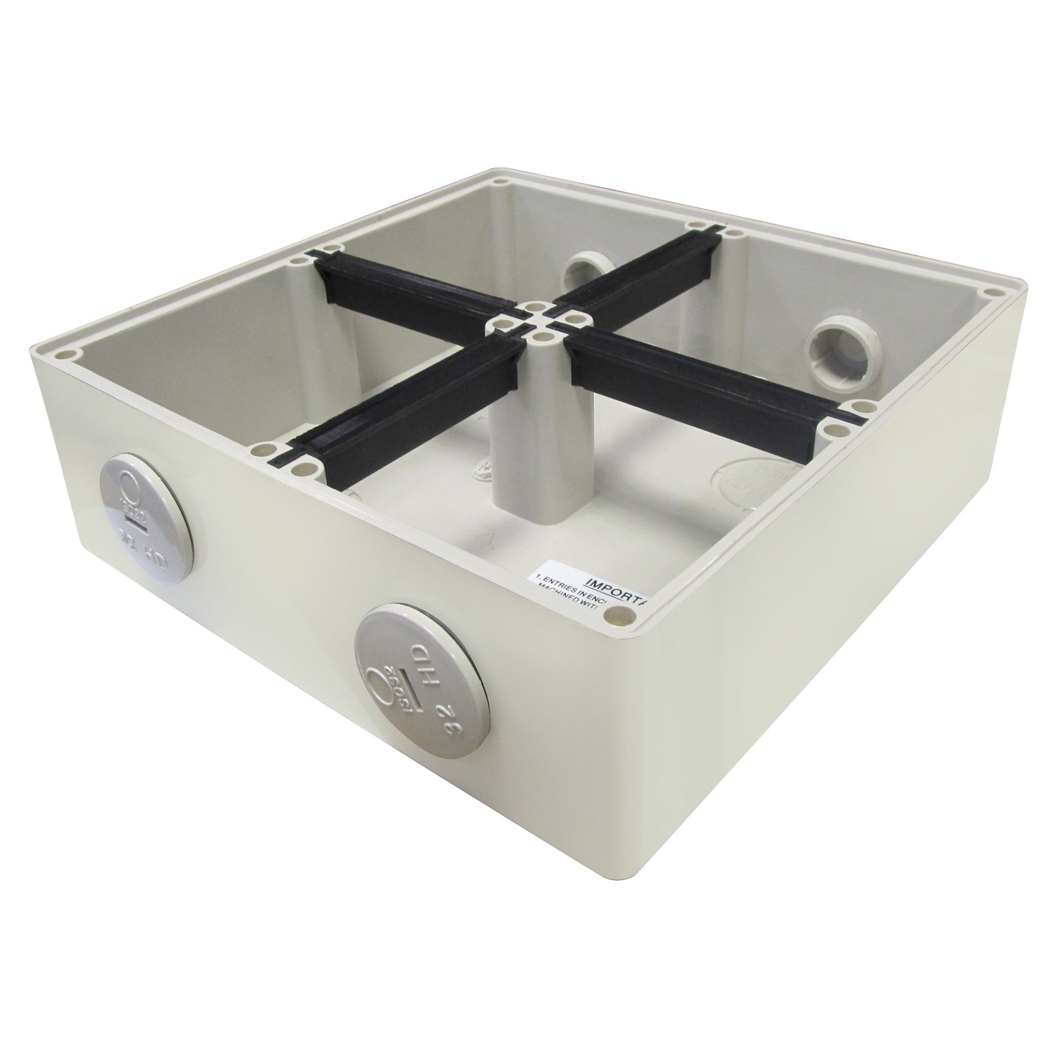Tradesave Mounting Base 4 Gang IP66. Stainless Steel Cover Fastening ...