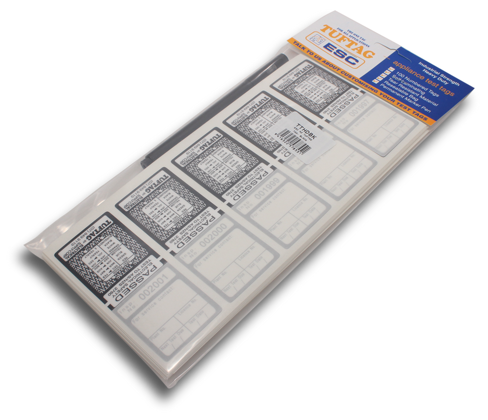 Elecsupp Tuftag Test tags heavy duty Black — Scott Electrical