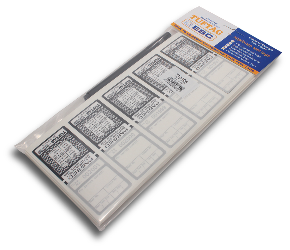 Elecsupp Tuftag Test tags heavy duty Black — Scott Electrical