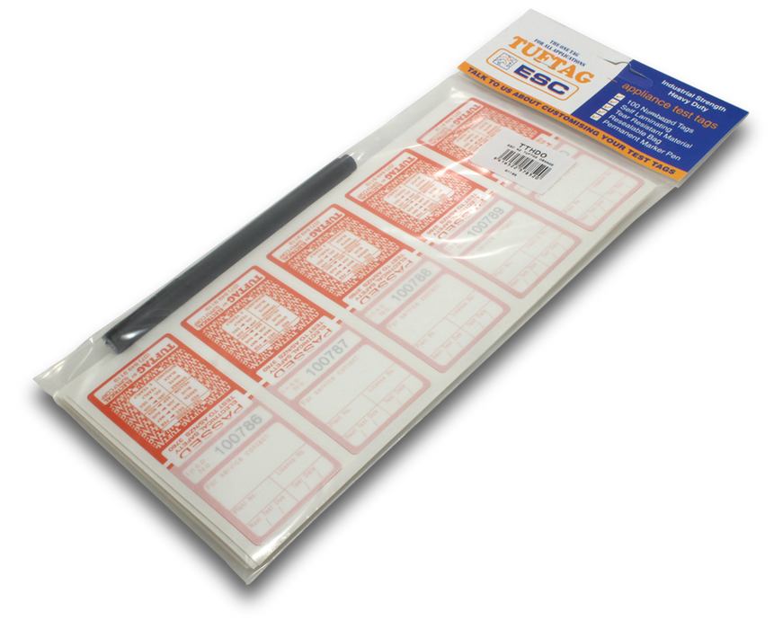Elecsupp Tuftag Test tags heavy duty Orange — Scott Electrical