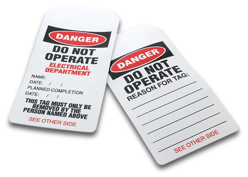 Neutral Electrical Tag Elecsupp Tuftag Safety Tag Marked DANGER DO NOT OPERATE — Scott Electrical