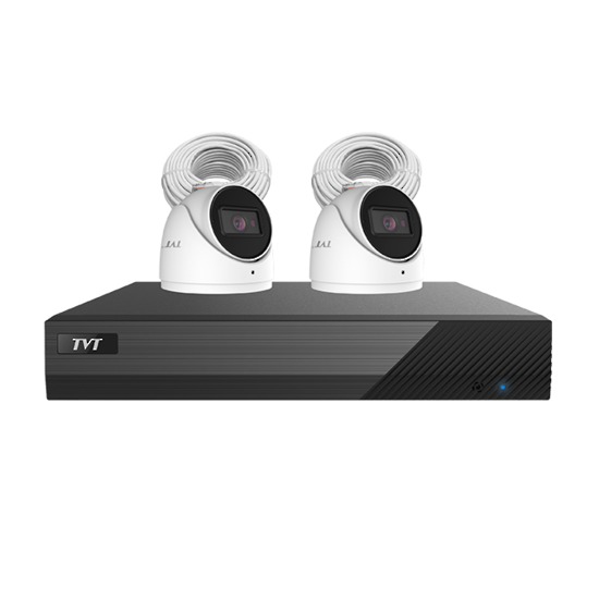 Arrowhead 4 Channel NVR KIT includes: TVT-4CHNVR-P, 2 x TVT-D2.8POE-AI, 2 x CAT cable & 1TB HDD