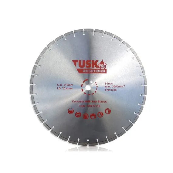 Tusk Concrete HHP Saw Blades - 510 x 4.0/3.2 x 10 x 25.4PH