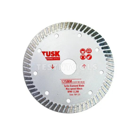 Tusk Turbo General Purpose Blades - 125 x 2.0/1.4 x 10 x 22.23 (2