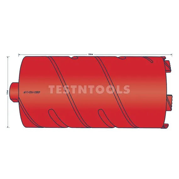 Tusk Diamond Core Bits - 114 x 265/250 x 6T x 1/2'BSP