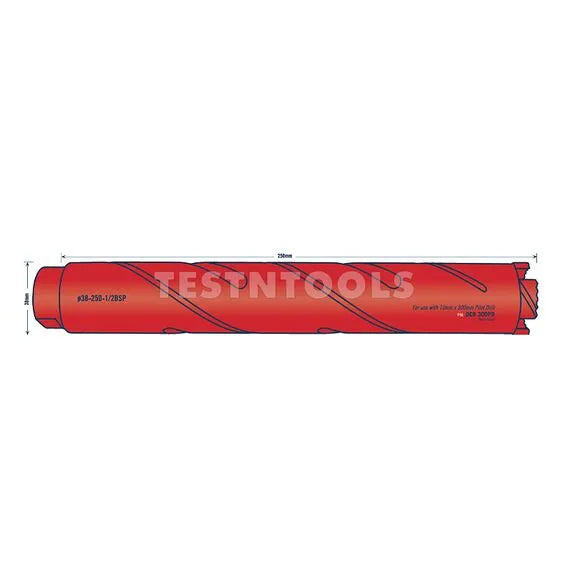 Tusk Diamond Core Bits - 38 x 265/250 x 3T x 1/'BSP