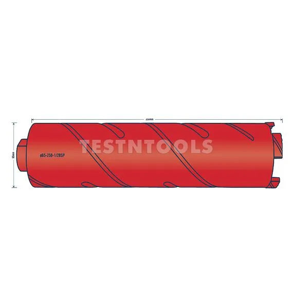 Tusk Diamond Core Bits - 65 x 265/250 x 4T x 1/2'BSP