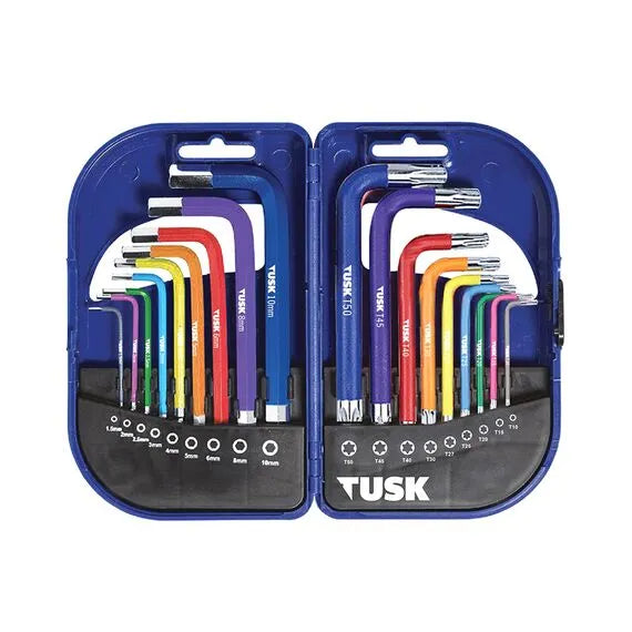 Tusk Hex & Torx Key set 18pc Short S2 Ball End