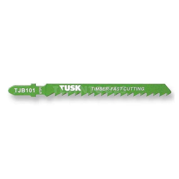 Tusk Jigsaw Blades for timber 100 x 6TPI BiM T-shank 2pc pack