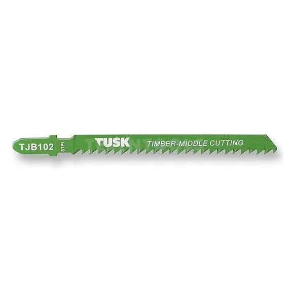Tusk Jigsaw Blades for timber 100 x 8TPI BiM T-shank 2pc pack