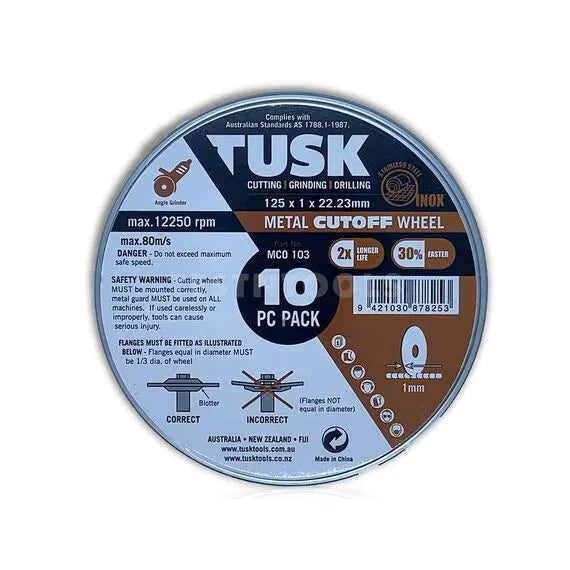 Tusk Metal Cut-Off Wheel 125 x 1 x 22.23 10pc