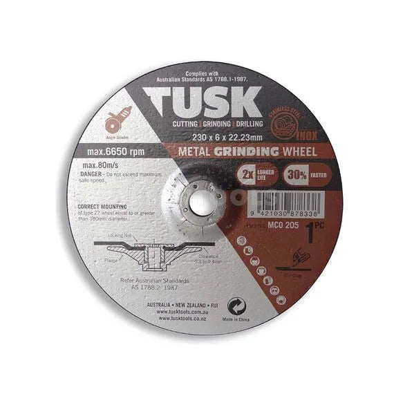 Tusk Metal Grinding Wheel 125 x 6 x 22.23 1pc
