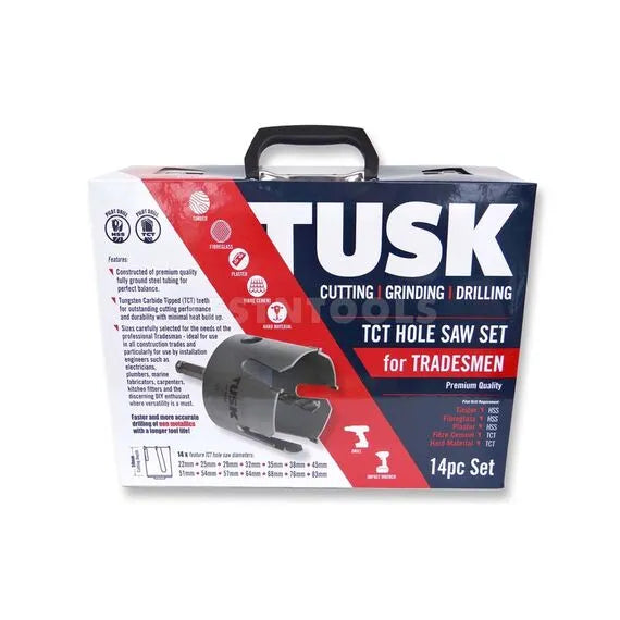 Tusk TCH TCT Hole Saw GP Set Include 22 25 29 32 35 38 45 51 54 5