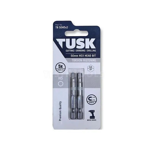 Tusk Torsion Bits 50mm Hex 5 x 2pc