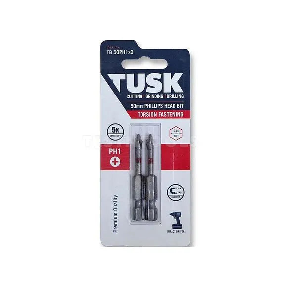 Tusk Torsion Bits - 50mm PH1 x 2pc