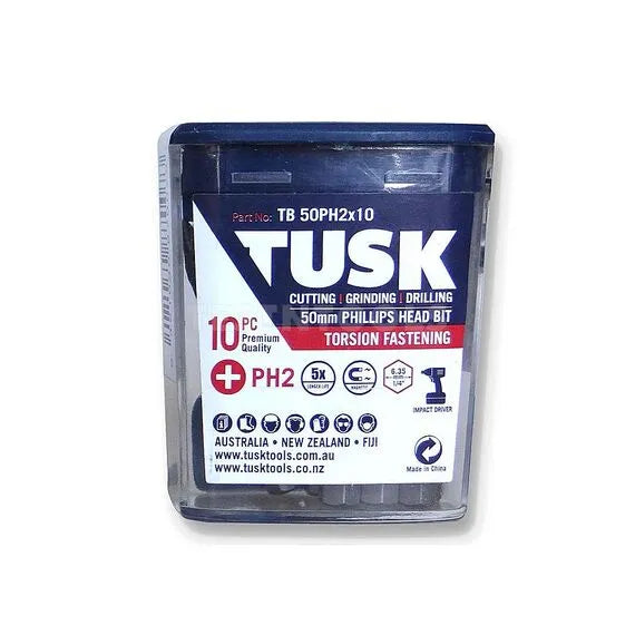Tusk Torsion Bits 50mm PH2 x 10pc