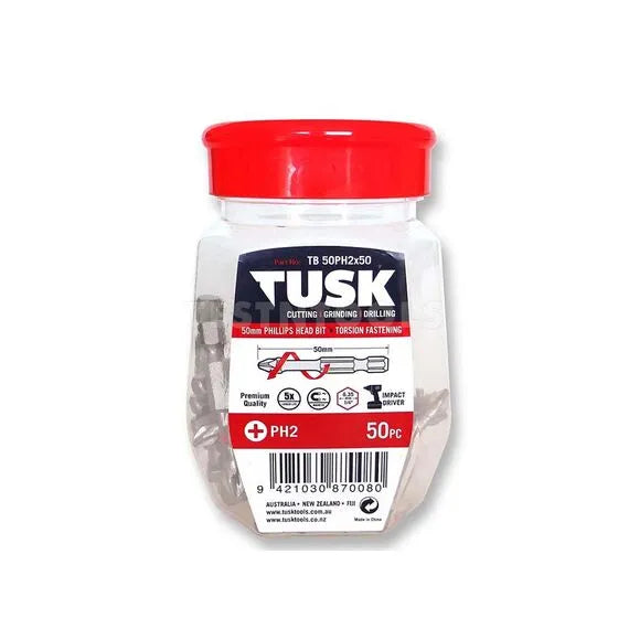 Tusk Torsion Bits 50mm PH2 x 50pc