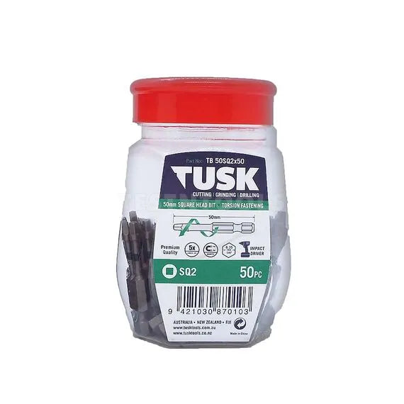 Tusk Torsion Bits 50mm SQ2 x 50pc