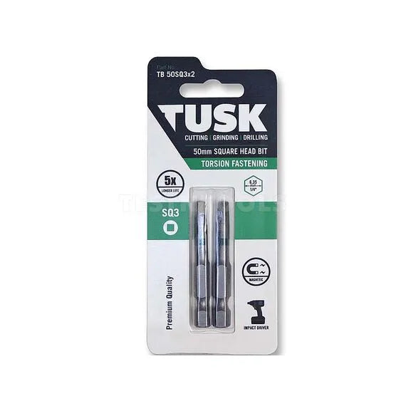 Tusk Torsion Bits - 50mm SQ3 x 2pc