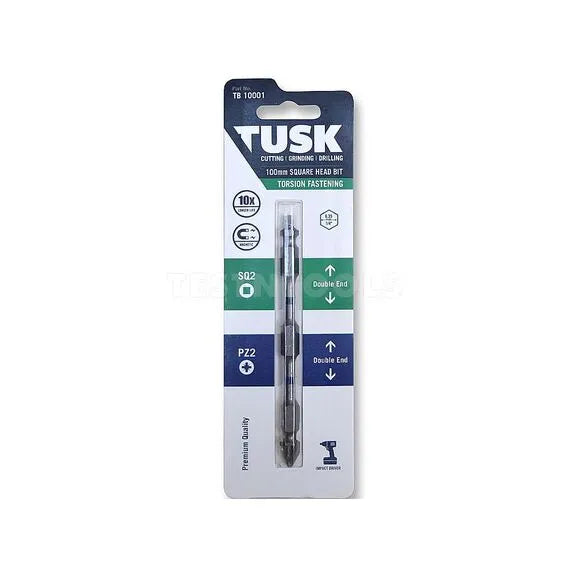 Tusk Torsion Bits - 100mm Double End PZ2SQ2 x 1pc