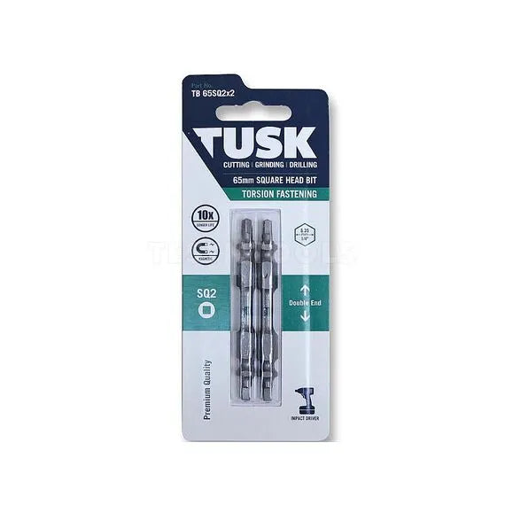 Tusk Torsion Bits - 65mm Double End SQ2 x 2pc