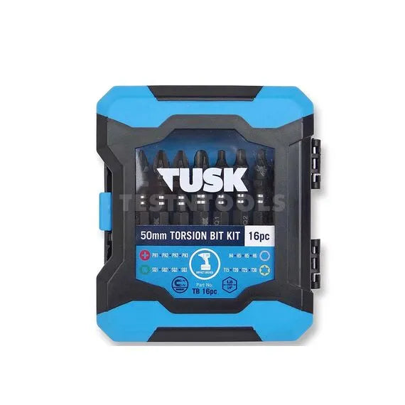 Tusk Torsion Bits 50mm x 16pc kits (Black Serious)