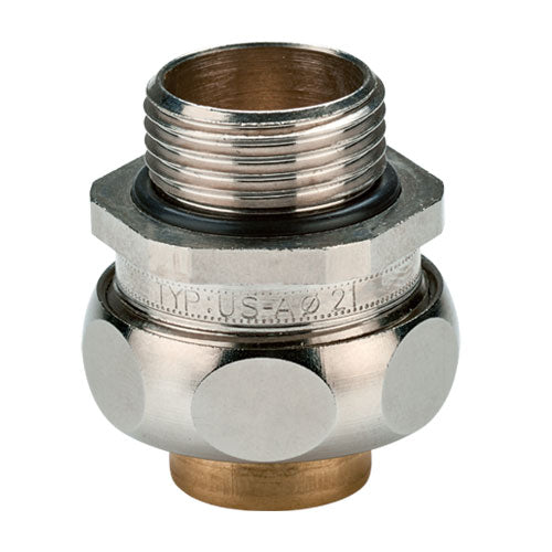 Flexa Fitting complete, Nickel Plated Brass, no Locknut - Pk