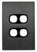 Vynco S/G URBAN 4G SWITCH PLATE ONLY BLACK METAL