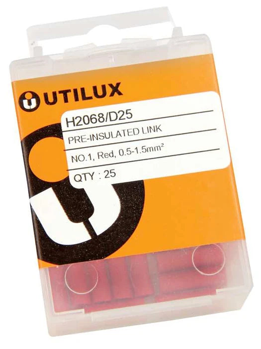 Utilux 25PKT PRE-INSULATED LINK RED