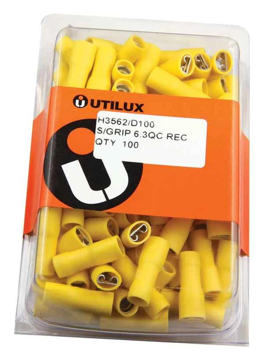 Utilux 100PKT PRE-INSULATEDTATED S/GRIP YELLO