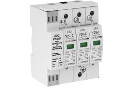 OBO Bettermann Triple Pole Class 2 Surge Arrester with Supply Monitoring an